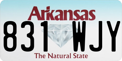 AR license plate 831WJY