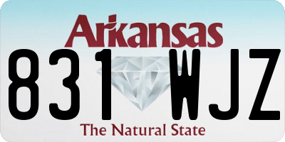 AR license plate 831WJZ