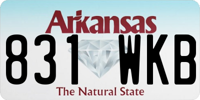 AR license plate 831WKB