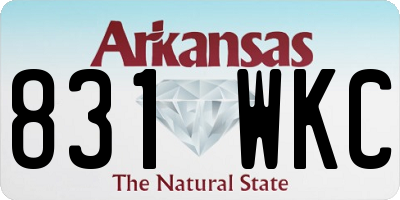 AR license plate 831WKC
