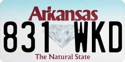 AR license plate 831WKD