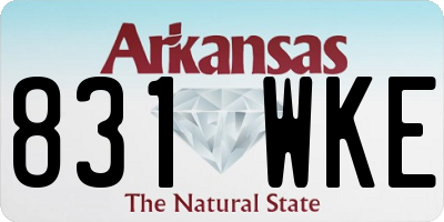 AR license plate 831WKE