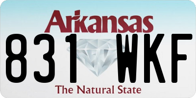 AR license plate 831WKF