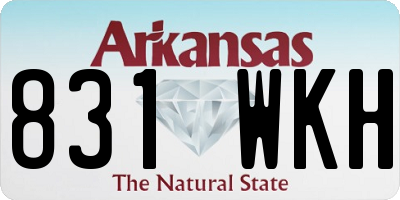 AR license plate 831WKH