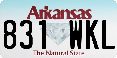 AR license plate 831WKL