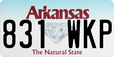 AR license plate 831WKP