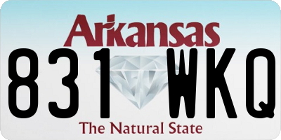 AR license plate 831WKQ