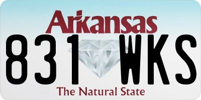 AR license plate 831WKS