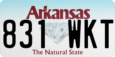 AR license plate 831WKT
