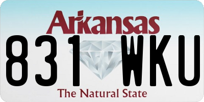 AR license plate 831WKU