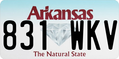 AR license plate 831WKV