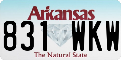 AR license plate 831WKW
