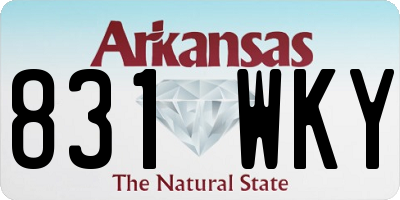 AR license plate 831WKY