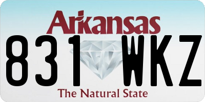 AR license plate 831WKZ