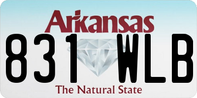 AR license plate 831WLB