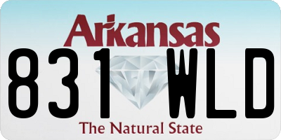 AR license plate 831WLD