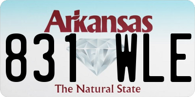 AR license plate 831WLE