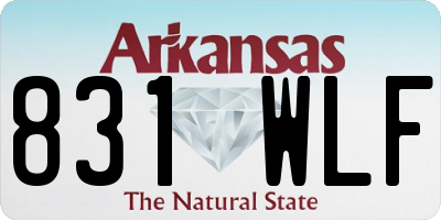 AR license plate 831WLF