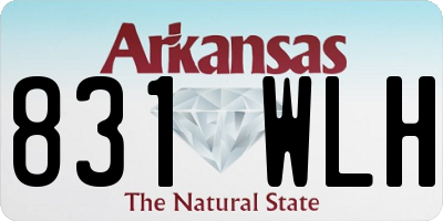 AR license plate 831WLH