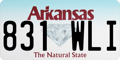 AR license plate 831WLI
