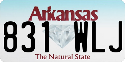 AR license plate 831WLJ