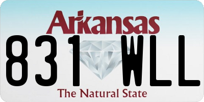 AR license plate 831WLL