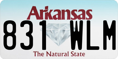 AR license plate 831WLM