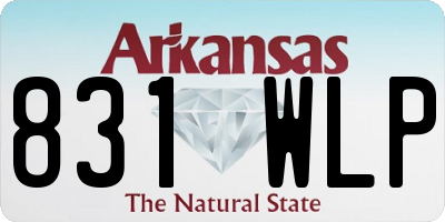 AR license plate 831WLP