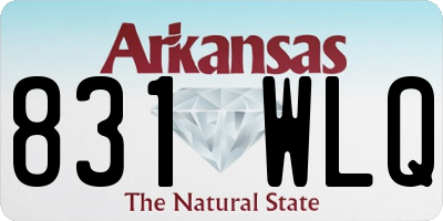 AR license plate 831WLQ