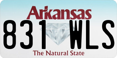 AR license plate 831WLS