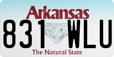 AR license plate 831WLU