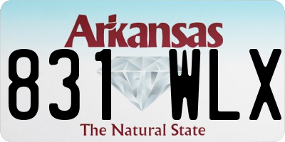 AR license plate 831WLX