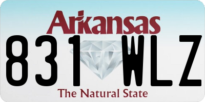 AR license plate 831WLZ