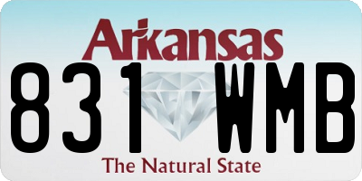 AR license plate 831WMB