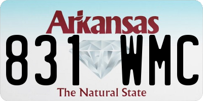 AR license plate 831WMC