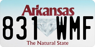 AR license plate 831WMF