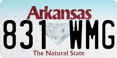 AR license plate 831WMG