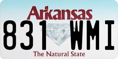 AR license plate 831WMI