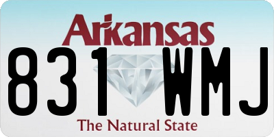 AR license plate 831WMJ