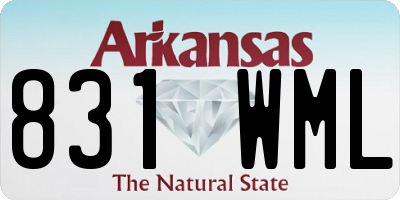 AR license plate 831WML