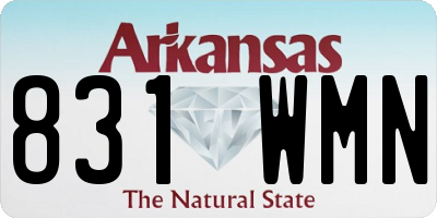 AR license plate 831WMN