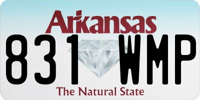 AR license plate 831WMP