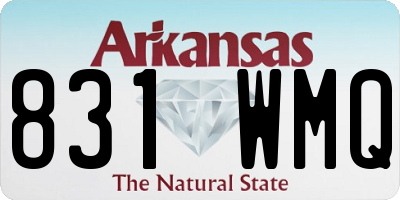 AR license plate 831WMQ