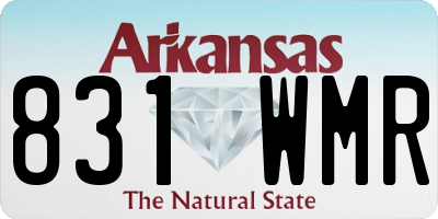 AR license plate 831WMR
