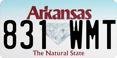 AR license plate 831WMT