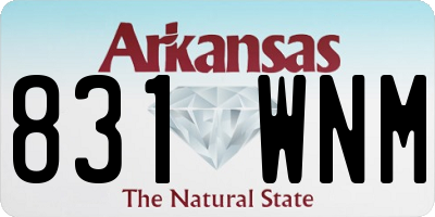 AR license plate 831WNM