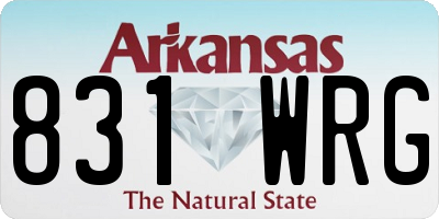 AR license plate 831WRG