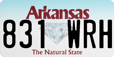 AR license plate 831WRH