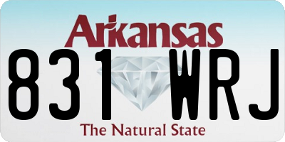 AR license plate 831WRJ