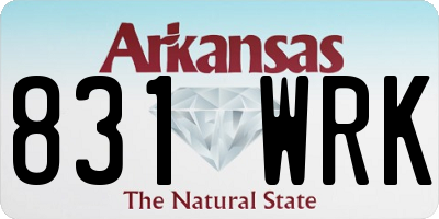 AR license plate 831WRK